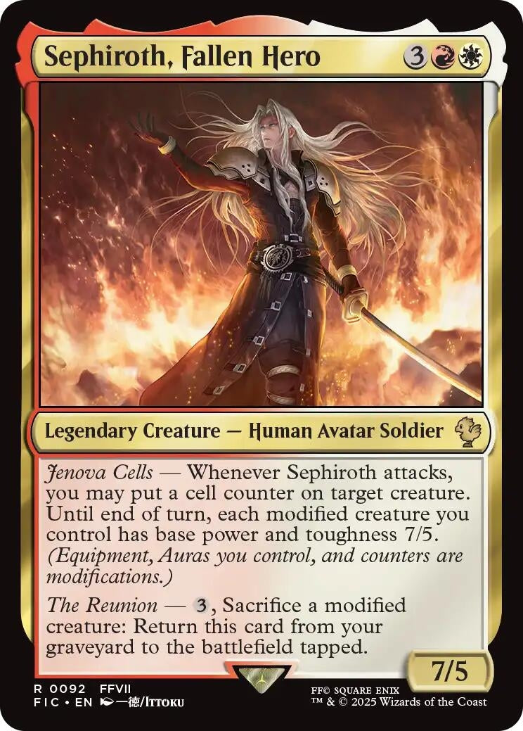 Image for Sephiroth, Fallen Hero (92) [FINAL FANTASY] - Magic: The Gathering