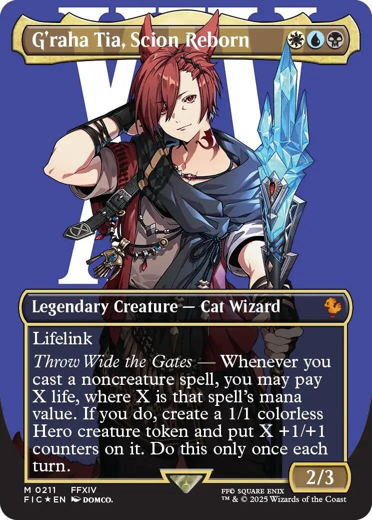 Image for G'raha Tia, Scion Reborn (Borderless) (Surge Foil) (211) [FINAL FANTASY] - Magic: The Gathering