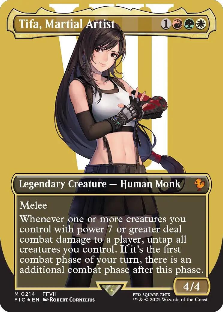Image for Tifa, Martial Artist (Borderless) (Surge Foil) (214) [FINAL FANTASY] - Magic: The Gathering