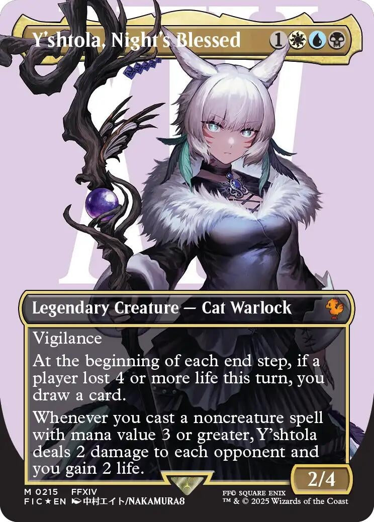 Image for Y'shtola, Night's Blessed (Borderless) (Surge Foil) (215) [FINAL FANTASY] - Magic: The Gathering