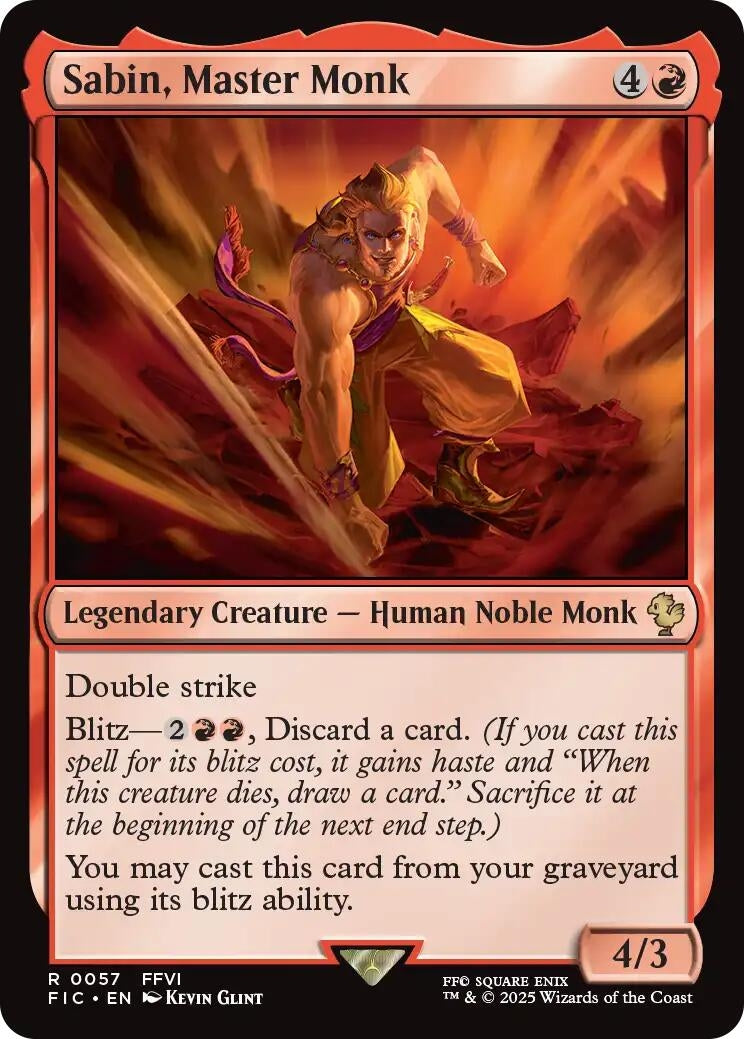 Image for Sabin, Master Monk (57) [FINAL FANTASY] - Magic: The Gathering