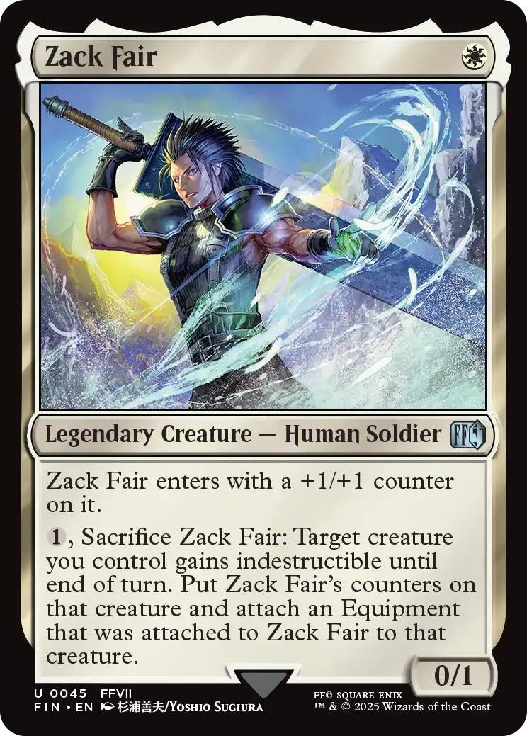 Image for Zack Fair (45) [FINAL FANTASY] - Magic: The Gathering