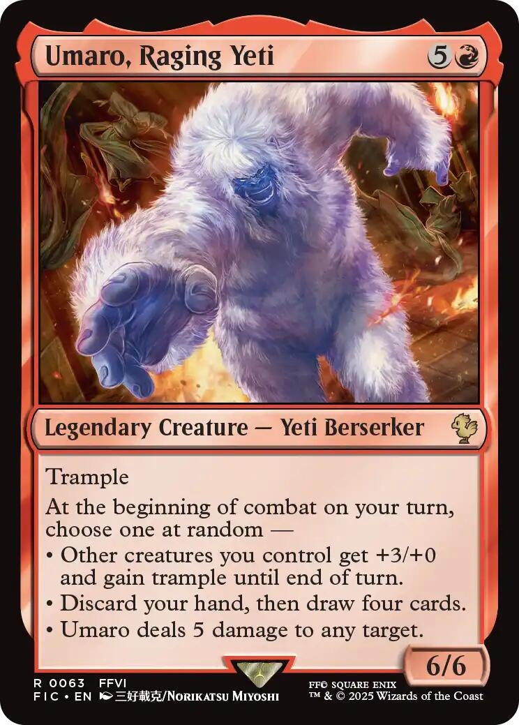 Image for Umaro, Raging Yeti (63) [FINAL FANTASY] - Magic: The Gathering
