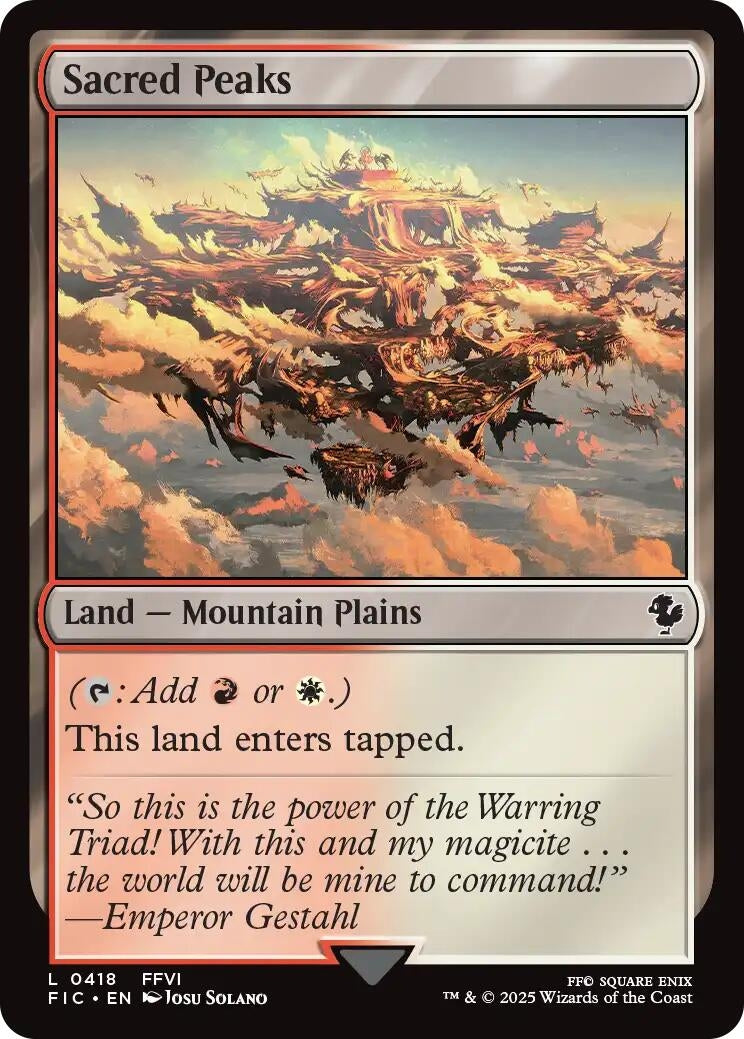 Image for Sacred Peaks (418) [FINAL FANTASY] - Magic: The Gathering
