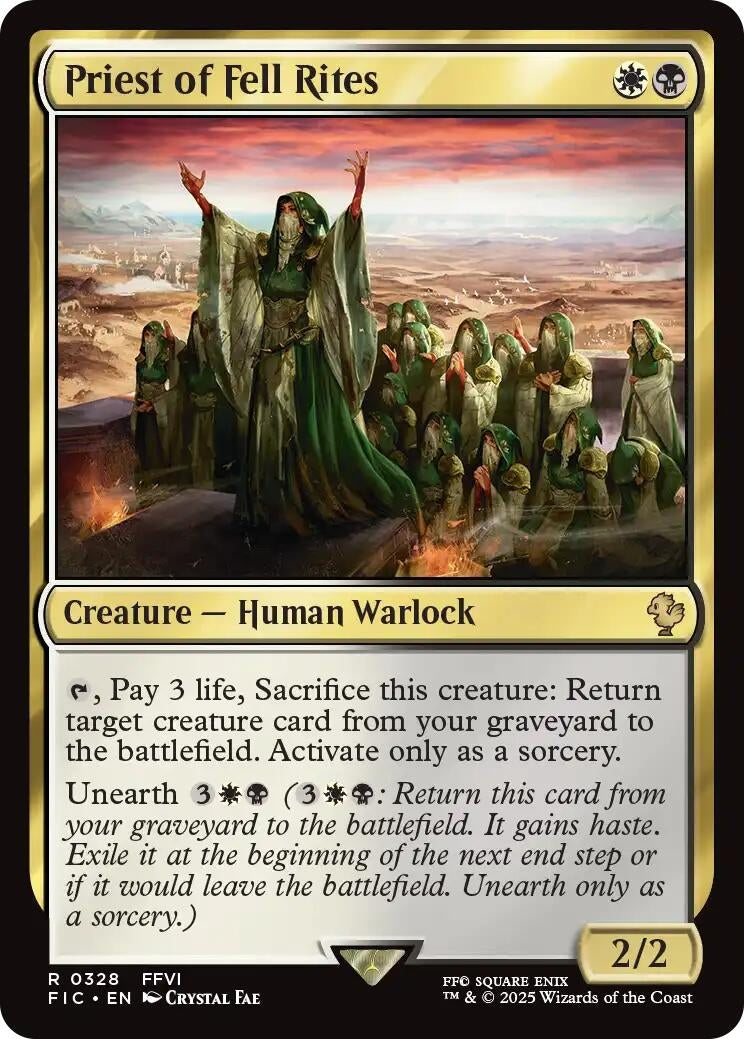 Image for Priest of Fell Rites (328) [FINAL FANTASY] - Magic: The Gathering