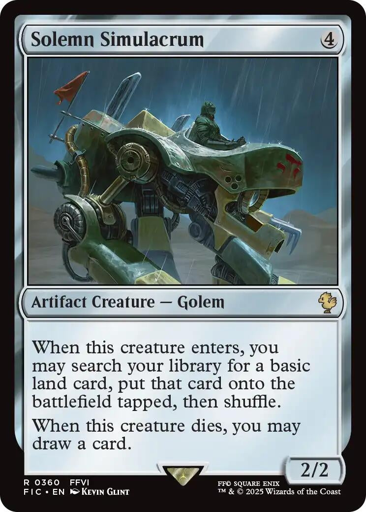 Image for Solemn Simulacrum (360) [FINAL FANTASY] - Magic: The Gathering