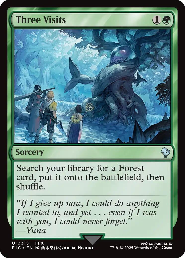 Image for Three Visits (315) [FINAL FANTASY] - Magic: The Gathering