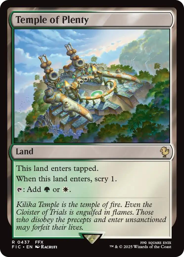 Image for Temple of Plenty (437) [FINAL FANTASY] - Magic: The Gathering