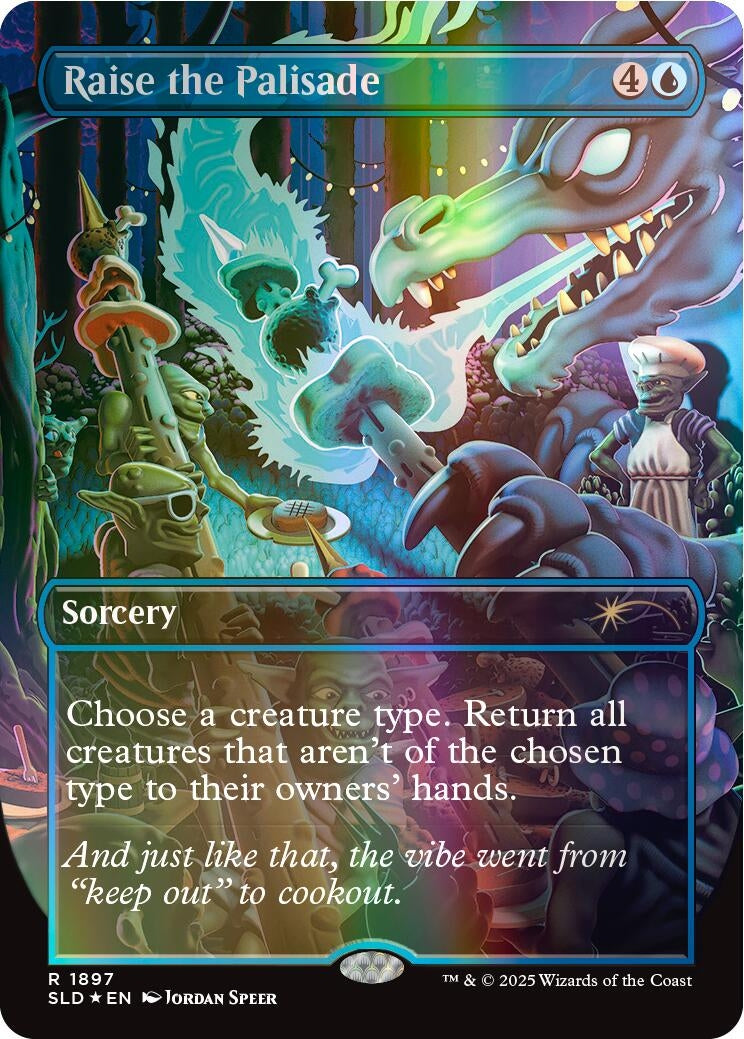Image for Raise the Palisade (Double Rainbow Foil) (1897) [Secret Lair Drop Series] - Magic: The Gathering