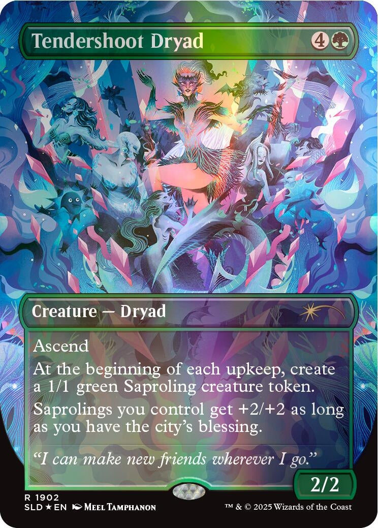 Image for Tendershoot Dryad (Double Rainbow Foil) (1902) [Secret Lair Drop Series] - Magic: The Gathering