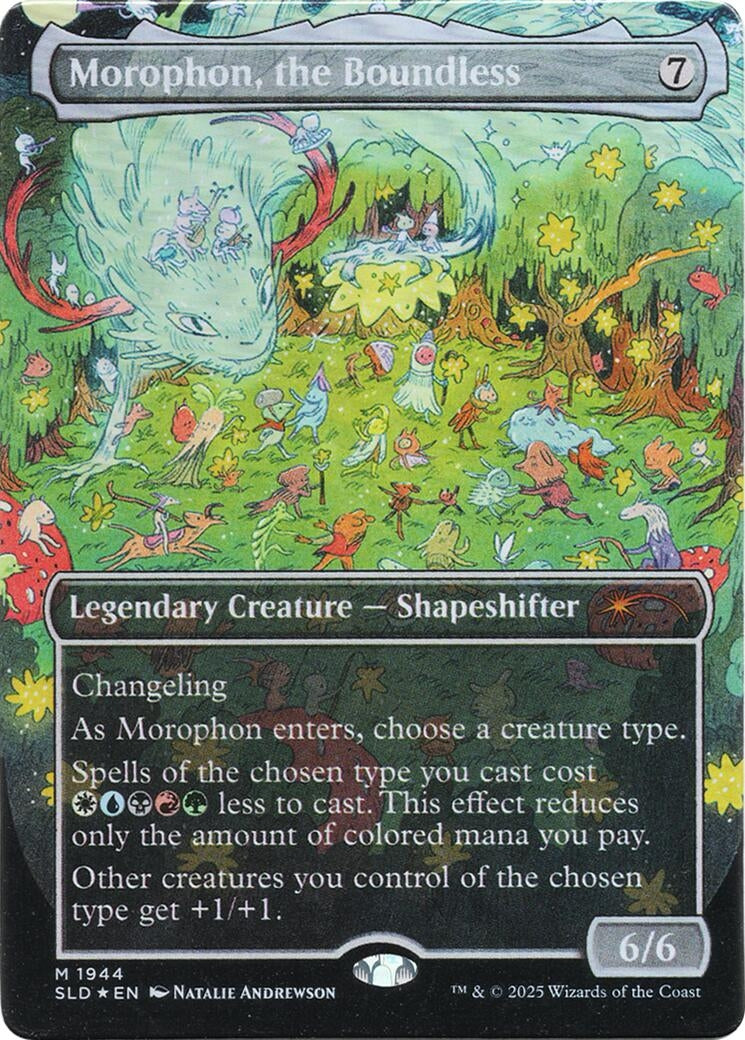 Image for Morophon, the Boundless (Display Commander) - Thick Stock (Double Rainbow Foil) (1944) [Secret Lair Drop Series] - Magic: The Gathering