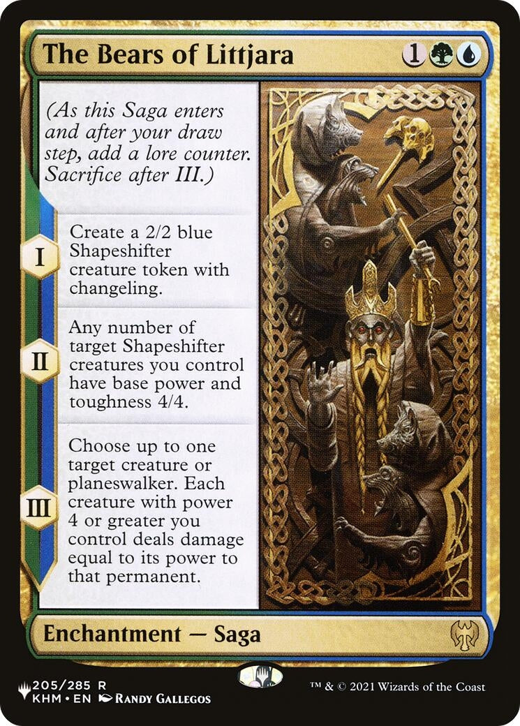 Image for The Bears of Littjara (205/285) [The List Reprints] - Magic: The Gathering