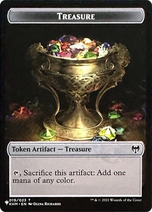 Image for Treasure // Egg Double-Sided Token (19 // 8) [The List Reprints] - Magic: The Gathering