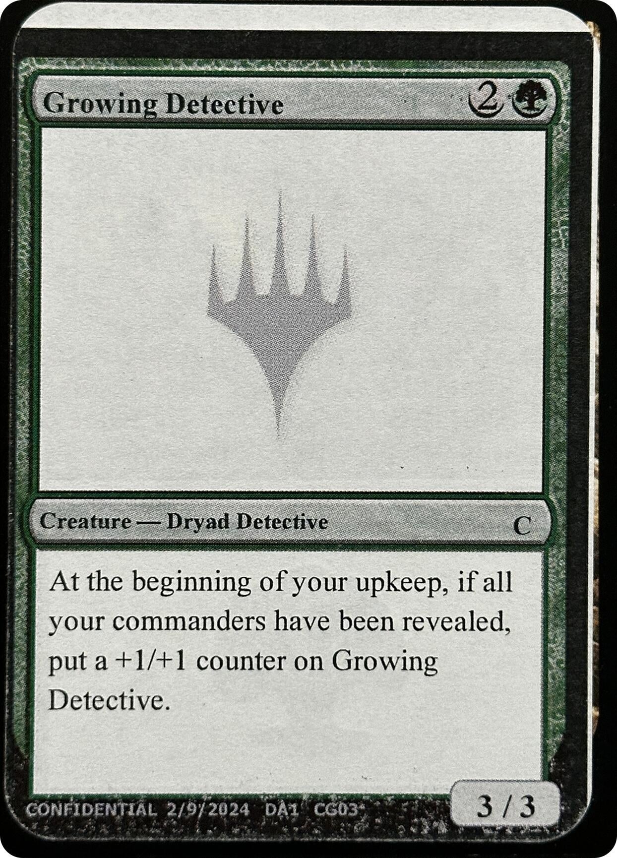 Image for Growing Detective [Un-Known Event Playtest Cards] - Magic: The Gathering