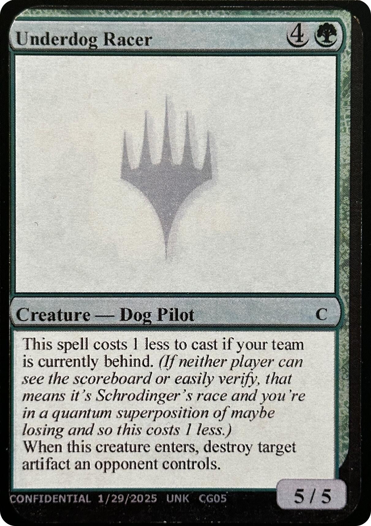 Image for Underdog Racer [Un-Known Event Playtest Cards] - Magic: The Gathering