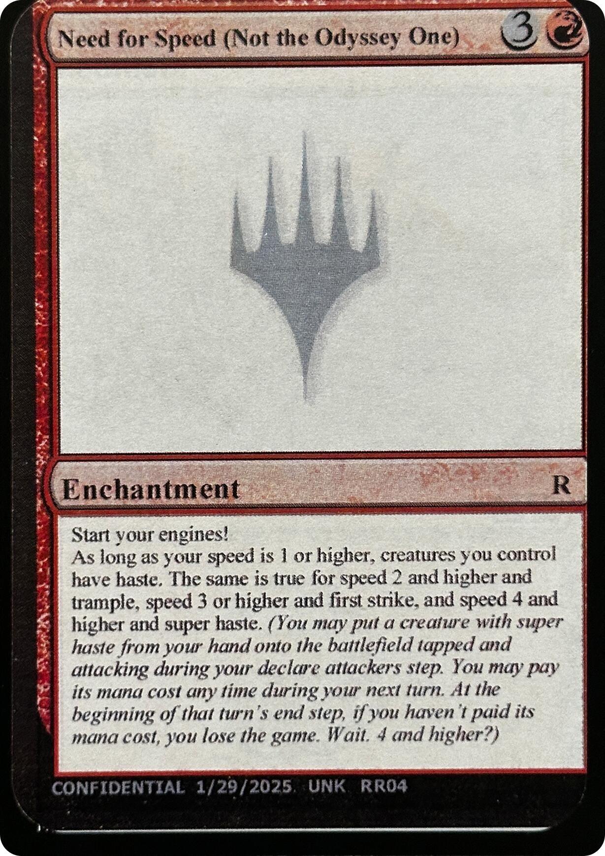 Image for Need for Speed (Not the Odyssey One) [Un-Known Event Playtest Cards] - Magic: The Gathering