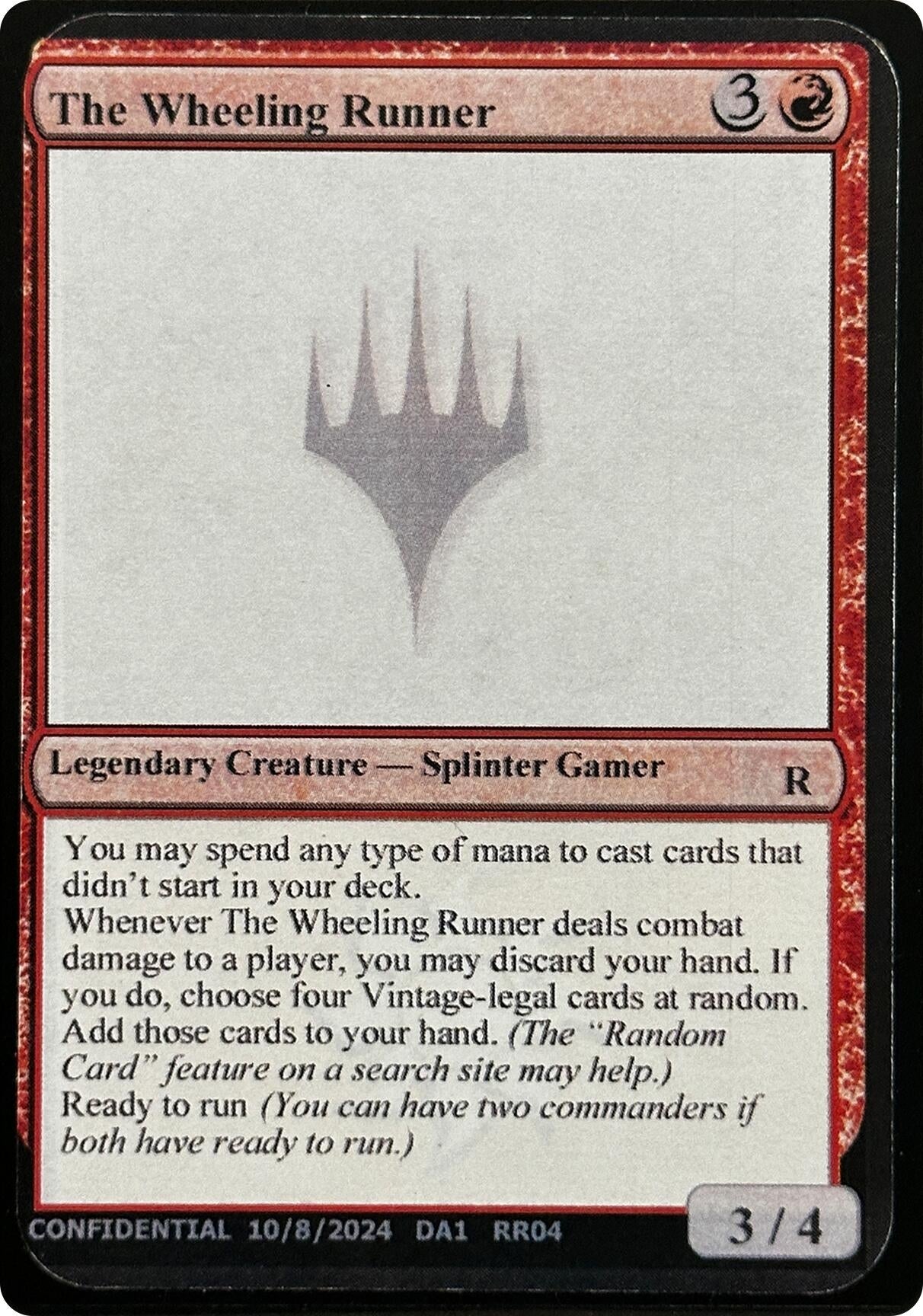 Image for The Wheeling Runner [Un-Known Event Playtest Cards] - Magic: The Gathering