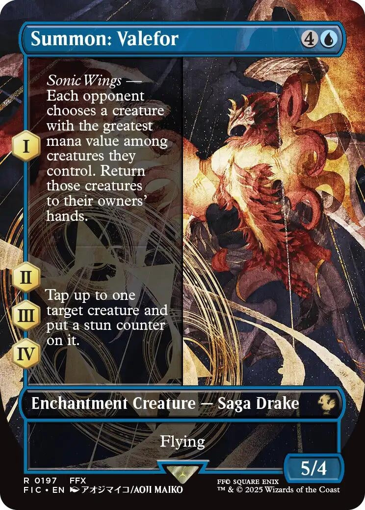 Image for Summon: Valefor (Borderless) (197) [FINAL FANTASY] - Magic: The Gathering
