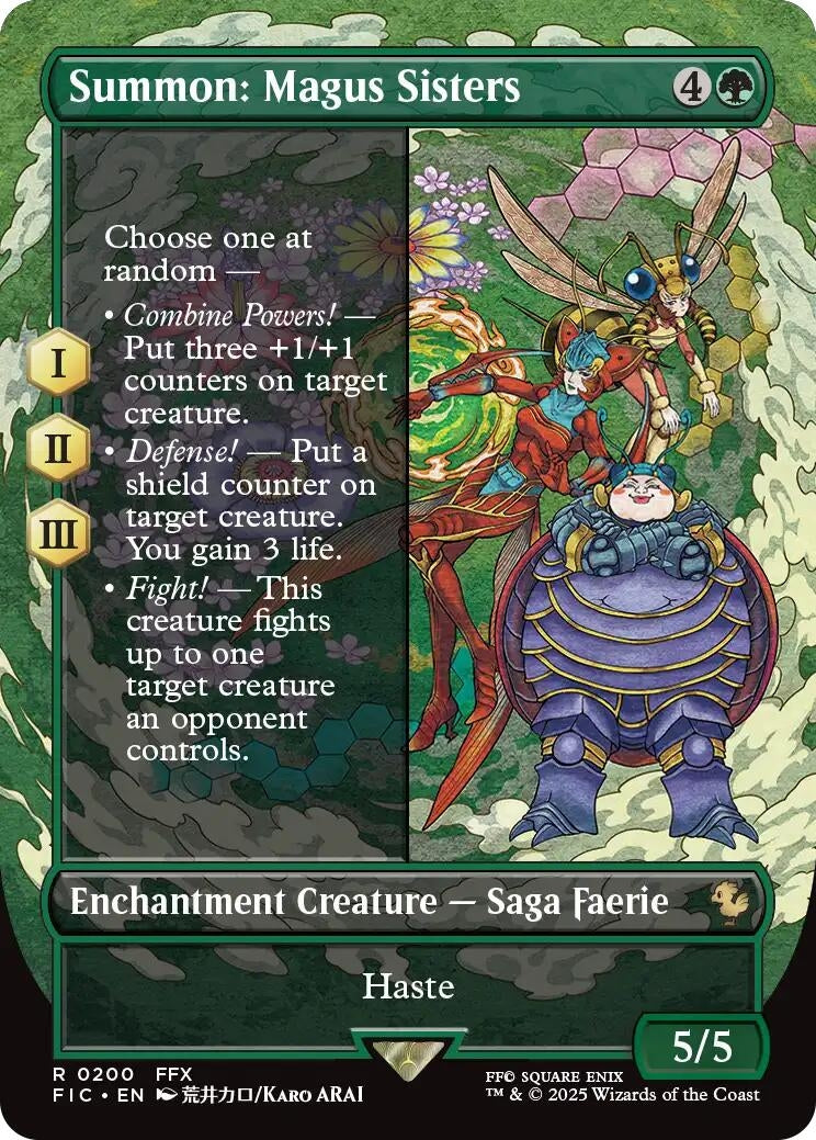 Image for Summon: Magus Sisters (Borderless) (200) [FINAL FANTASY] - Magic: The Gathering