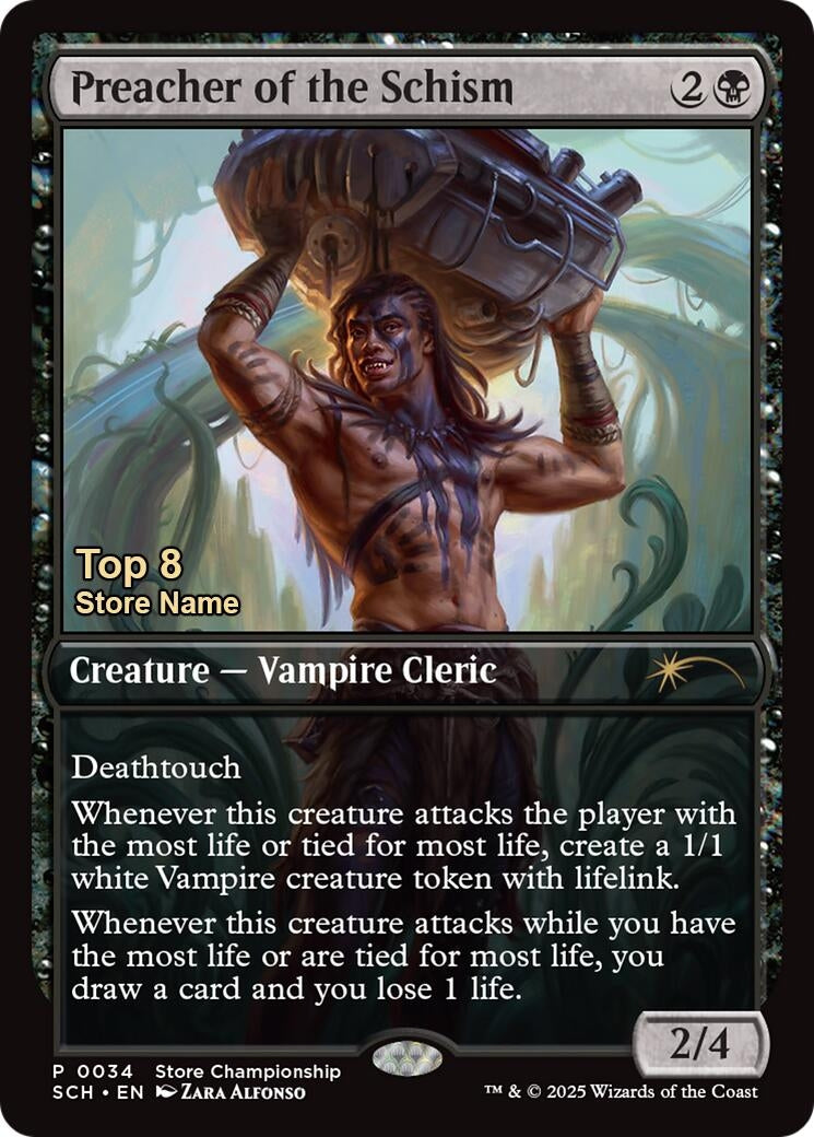 Image for Preacher of the Schism (Top 8) (34) [Game Day & Store Championship Promos] - Magic: The Gathering