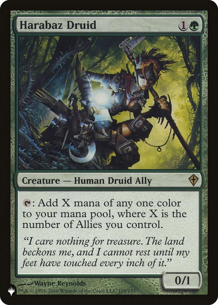 Image for Harabaz Druid (105/145) [The List Reprints] - Magic: The Gathering