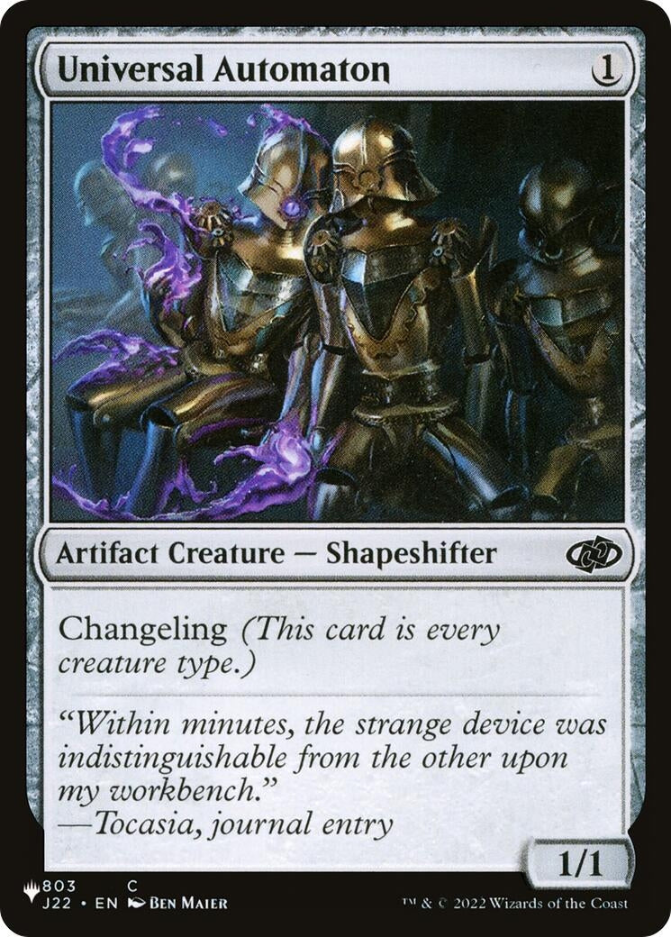 Universal Automaton (J22) (803) [The List Reprints]