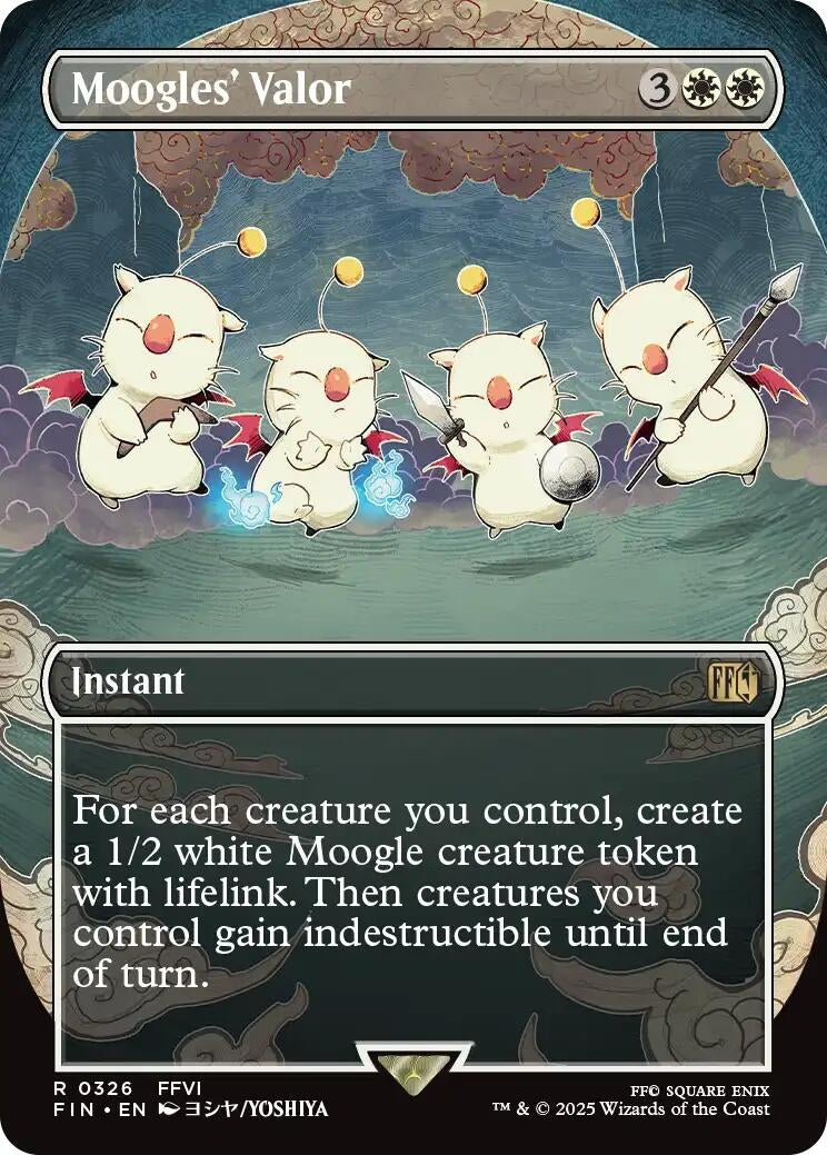 Image for Moogles' Valor (Borderless) (326) [FINAL FANTASY] - Magic: The Gathering