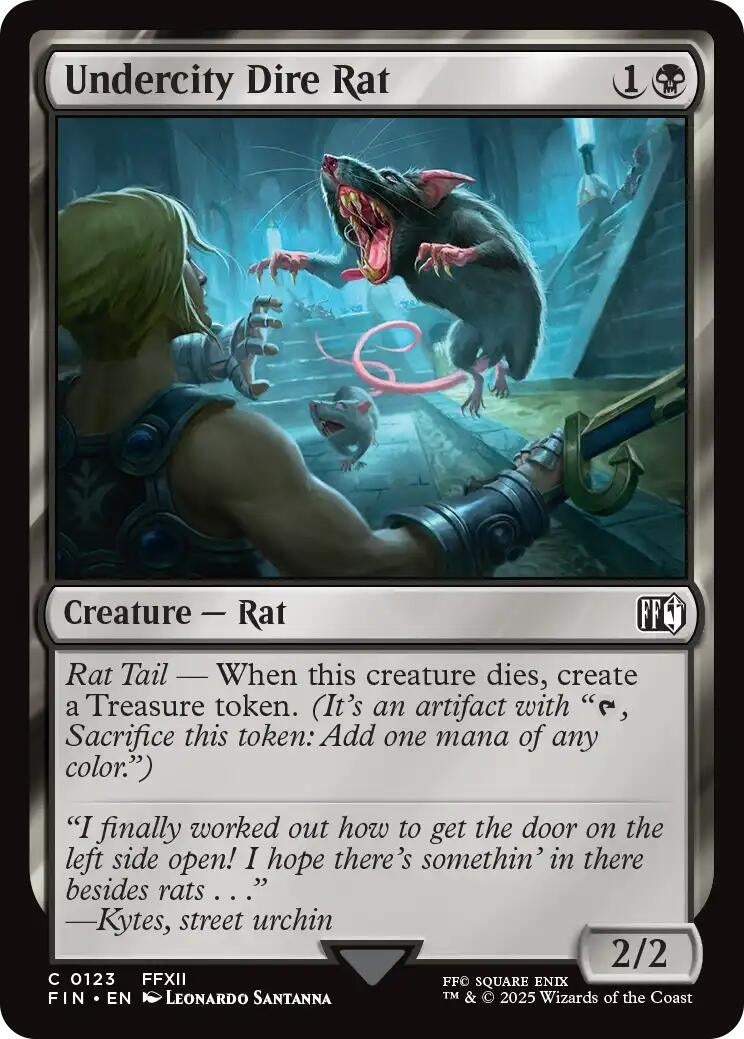 Image for Undercity Dire Rat (123) [FINAL FANTASY] - Magic: The Gathering