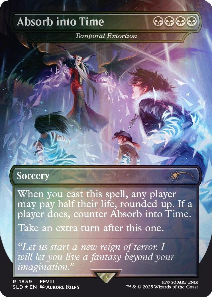 Image for Absorb into Time - Temporal Extortion (Rainbow Foil) (1859) [Secret Lair Drop Series] - Magic: The Gathering