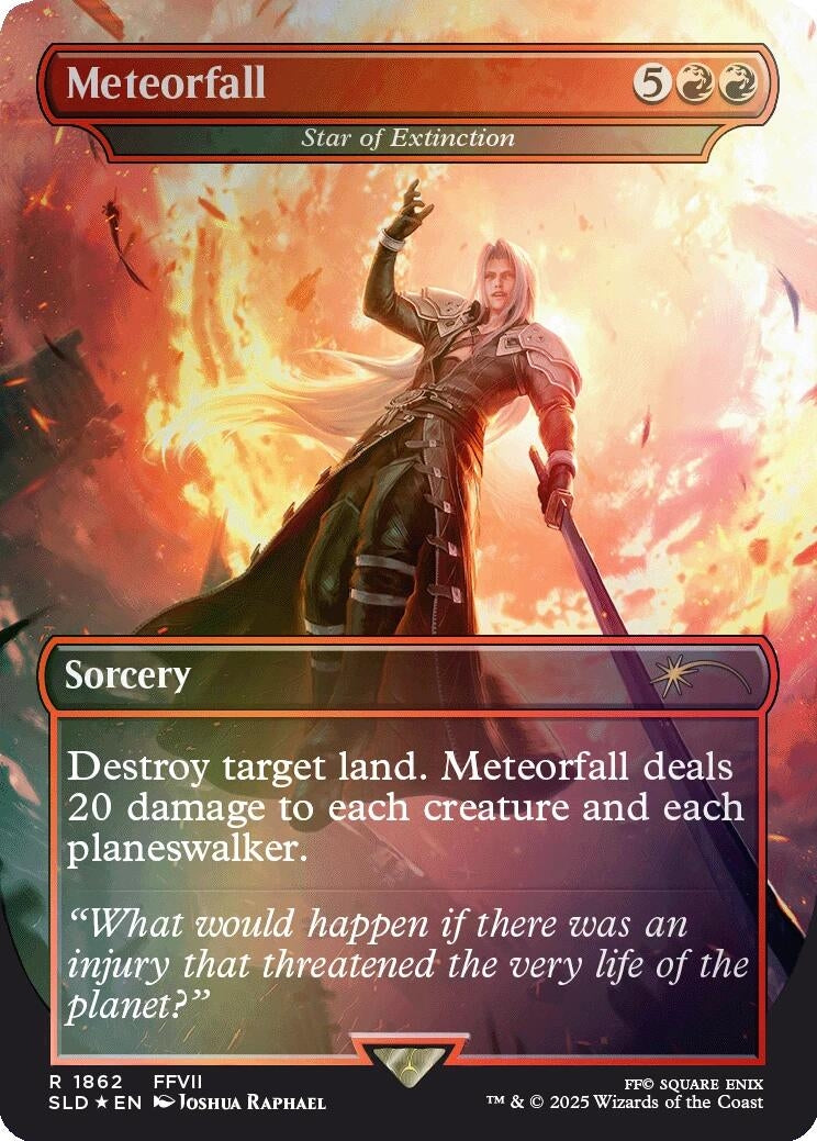 Image for Meteorfall - Star of Extinction (Rainbow Foil) (1862) [Secret Lair Drop Series] - Magic: The Gathering
