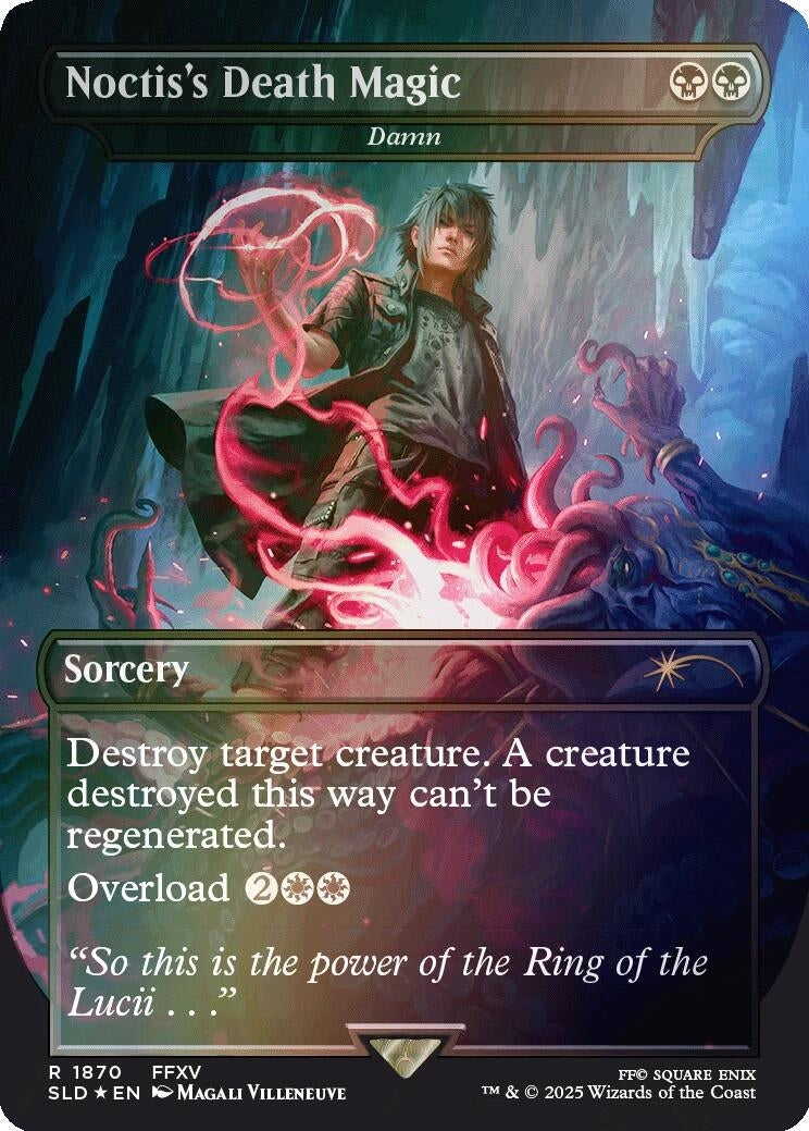 Image for Noctis's Death Magic - Damn (Rainbow Foil) (1870) [Secret Lair Drop Series] - Magic: The Gathering