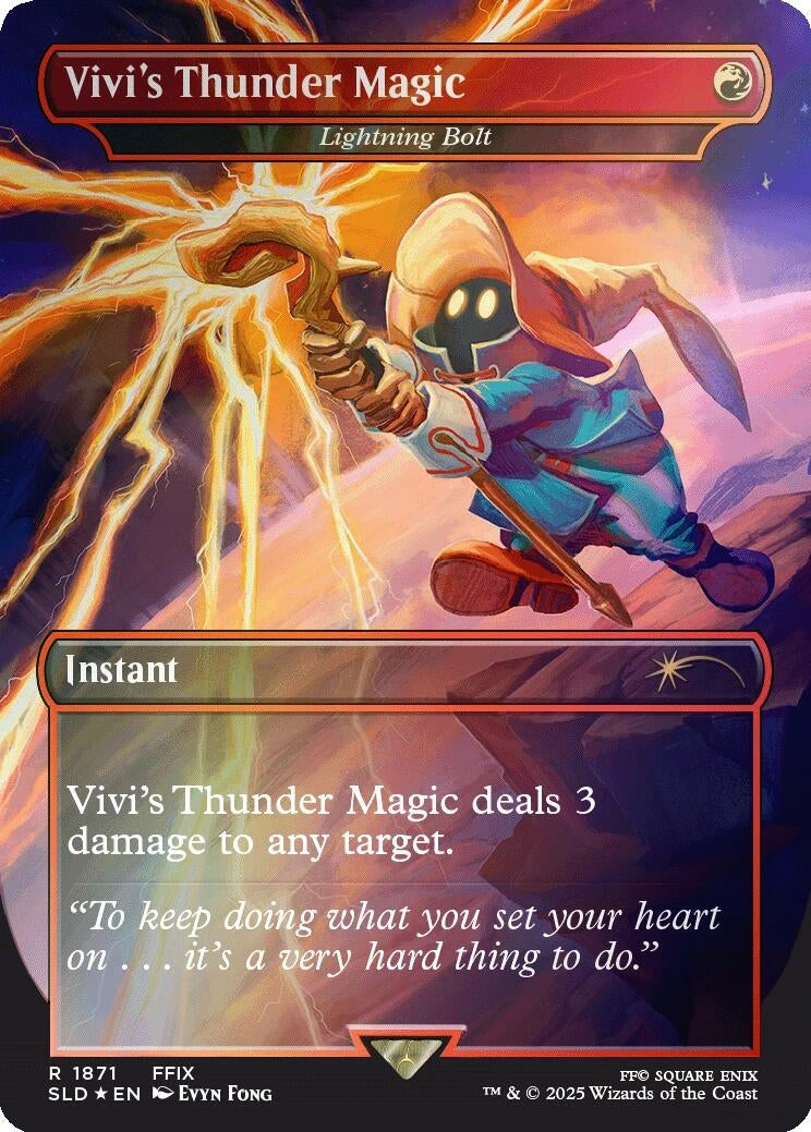 Vivi's Thunder Magic - Lightning Bolt (Rainbow Foil) (1871) [Secret Lair Drop Series]