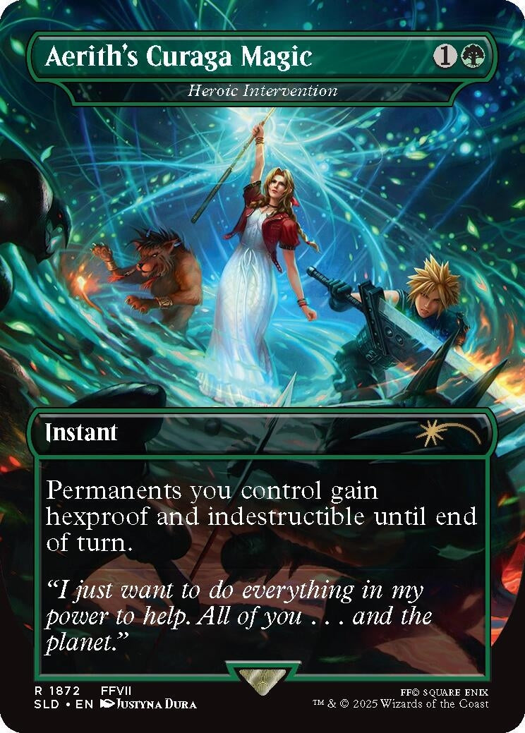 Image for Aerith's Curaga Magic - Heroic Intervention (1872) [Secret Lair Drop Series] - Magic: The Gathering