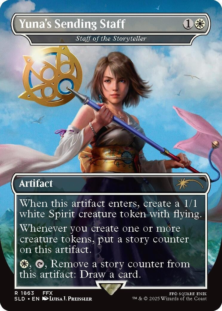 Image for Yuna's Sending Staff - Staff of the Storyteller (1863) [Secret Lair Drop Series] - Magic: The Gathering