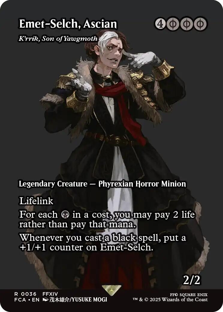 Image for Emet-Selch, Ascian - K'rrik, Son of Yawgmoth (Showcase) (36) [FINAL FANTASY: Through the Ages] - Magic: The Gathering