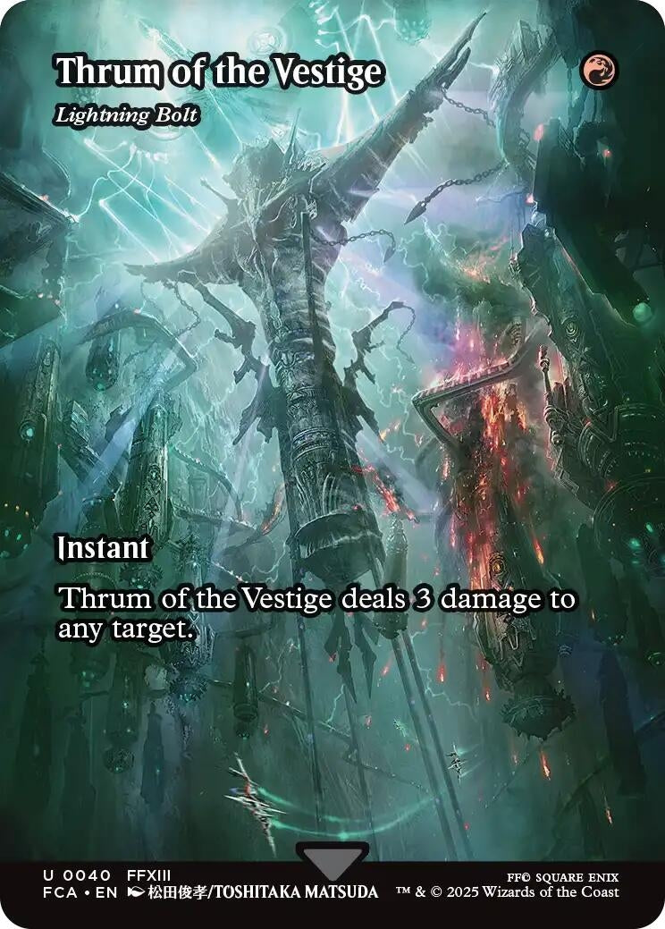 Image for Thrum of the Vestige - Lightning Bolt (Showcase) (40) [FINAL FANTASY: Through the Ages] - Magic: The Gathering