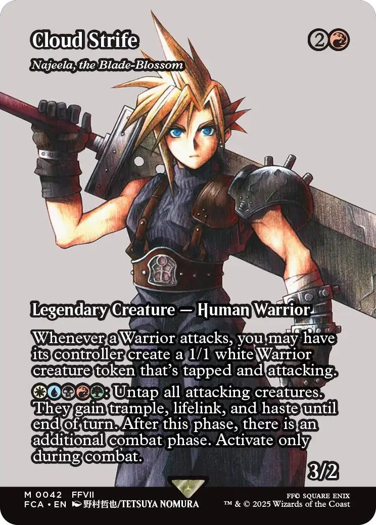 Image for Cloud Strife - Najeela, the Blade-Blossom (Showcase) (42) [FINAL FANTASY: Through the Ages] - Magic: The Gathering