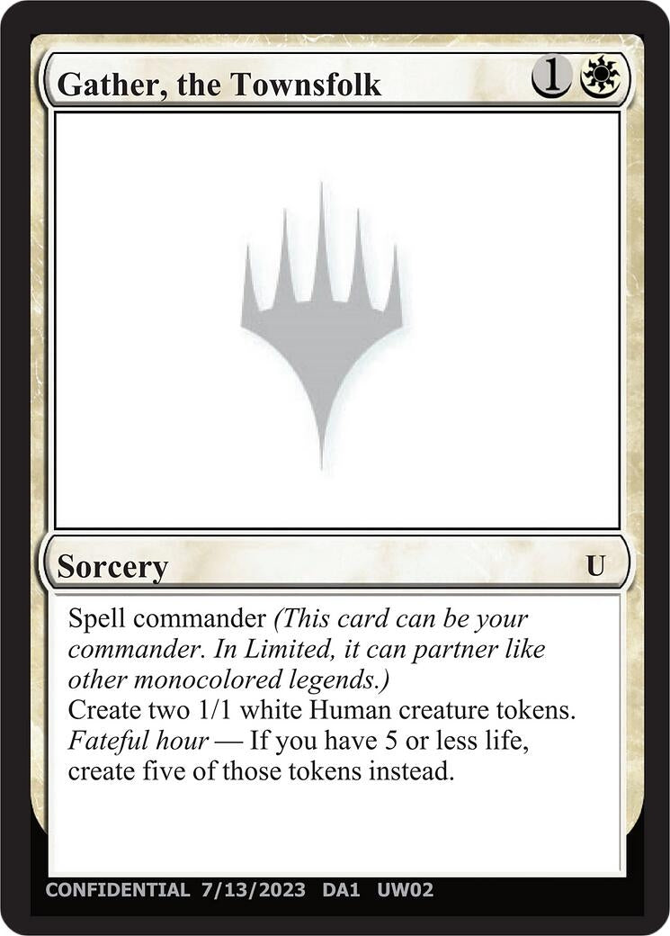 Image for Gather, the Townsfolk [Un-Known Event Playtest Cards] - Magic: The Gathering