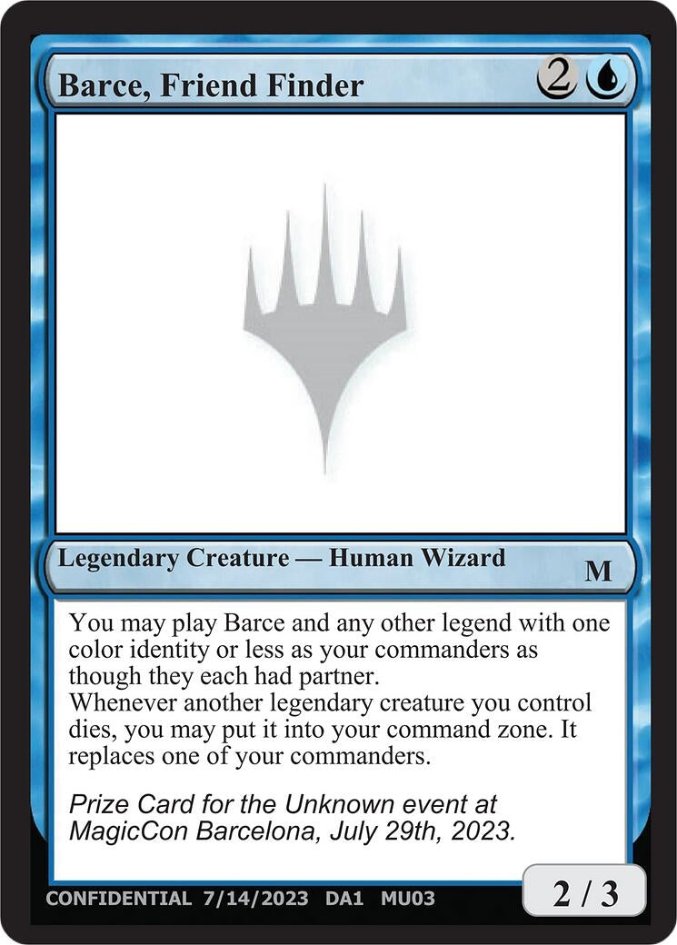 Image for Barce, Friend Finder [Un-Known Event Playtest Cards] - Magic: The Gathering