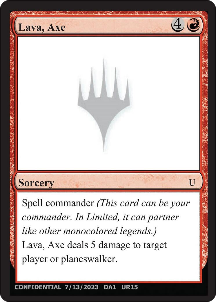 Image for Lava, Axe [Un-Known Event Playtest Cards] - Magic: The Gathering