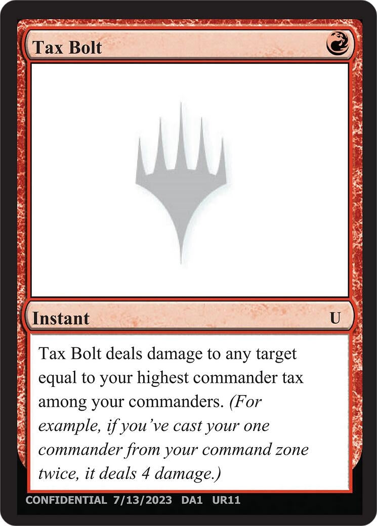 Image for Tax Bolt [Un-Known Event Playtest Cards] - Magic: The Gathering