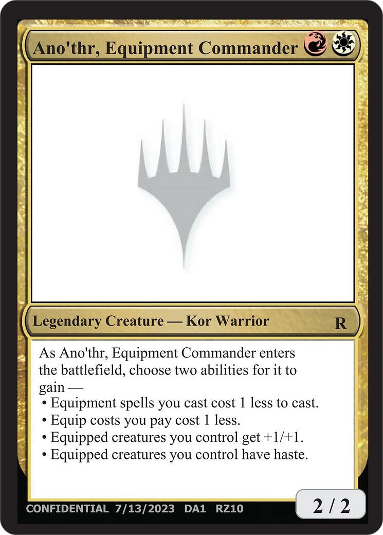 Image for Ano'thr, Equipment Commander [Un-Known Event Playtest Cards] - Magic: The Gathering