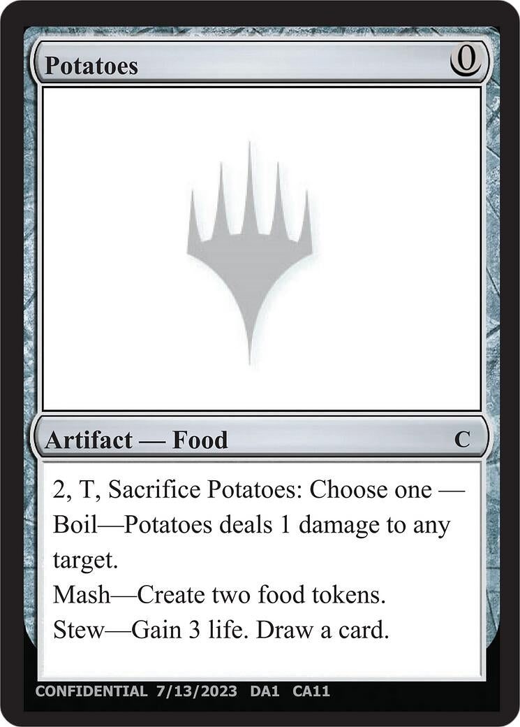 Image for Potatoes [Un-Known Event Playtest Cards] - Magic: The Gathering