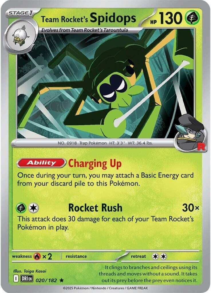 Image for Team Rocket's Spidops (020/182) [SV10: Destined Rivals] - Pokemon
