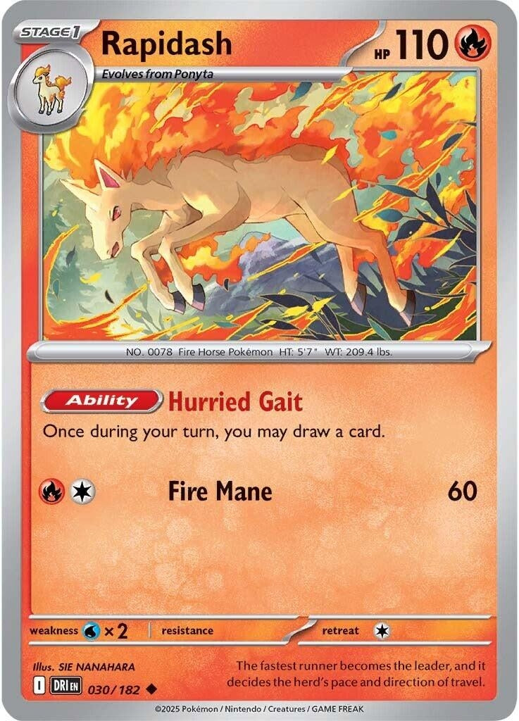 Image for Rapidash (030/182) [SV10: Destined Rivals] - Pokemon