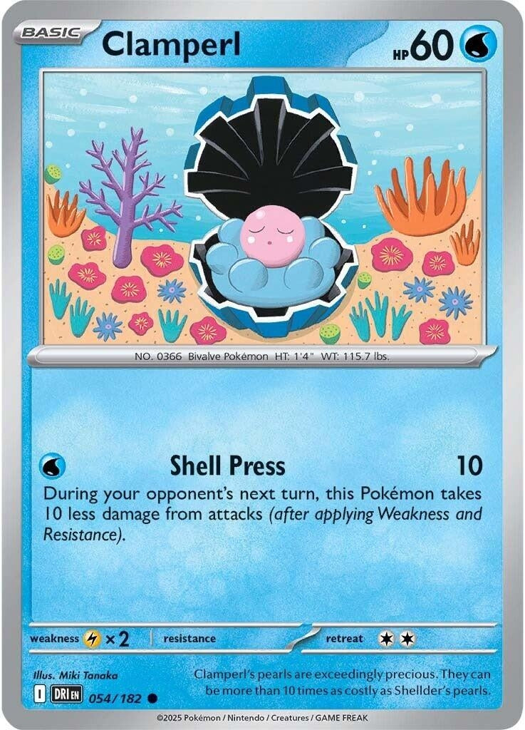 Image for Clamperl (054/182) [SV10: Destined Rivals] - Pokemon