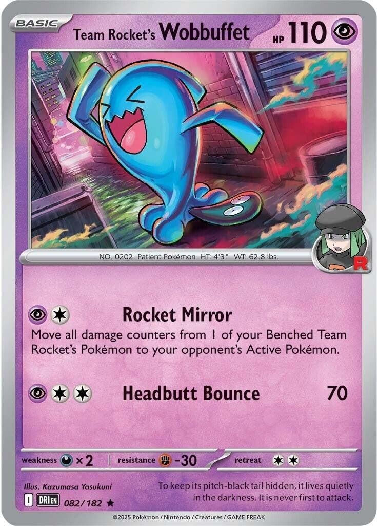 Image for Team Rocket's Wobbuffet (082/182) [SV10: Destined Rivals] - Pokemon