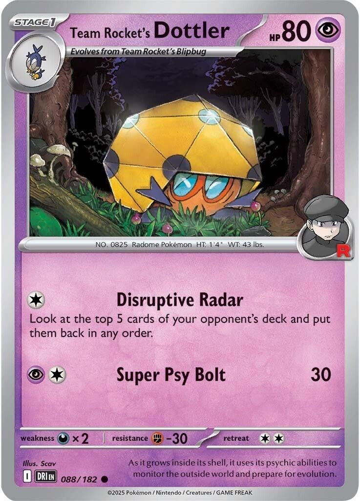 Image for Team Rocket's Dottler (088/182) [SV10: Destined Rivals] - Pokemon