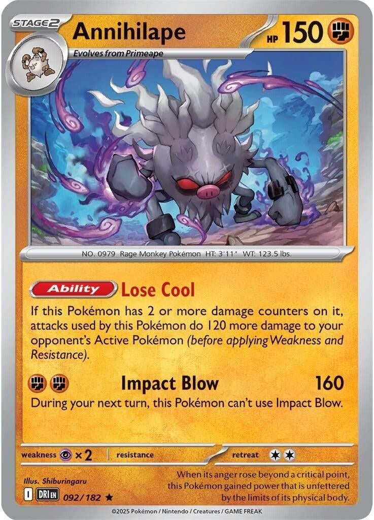 Image for Annihilape (092/182) [SV10: Destined Rivals] - Pokemon