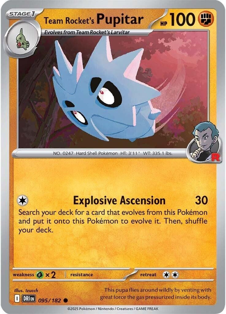Image for Team Rocket's Pupitar (095/182) [SV10: Destined Rivals] - Pokemon